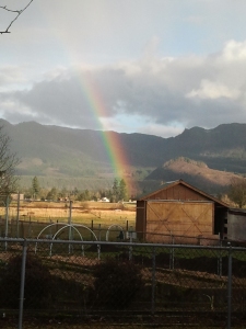 I love being against the foothills and even though it rains alot there are beautiful rainbows